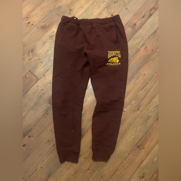Dark Burgundy Roots Athletic Joggers - Picture 2 of 3